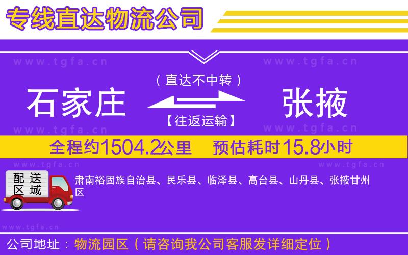 石家莊到張掖物流專線