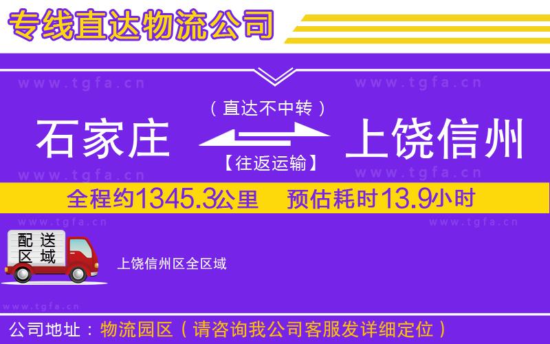 石家莊到上饒信州區(qū)物流公司