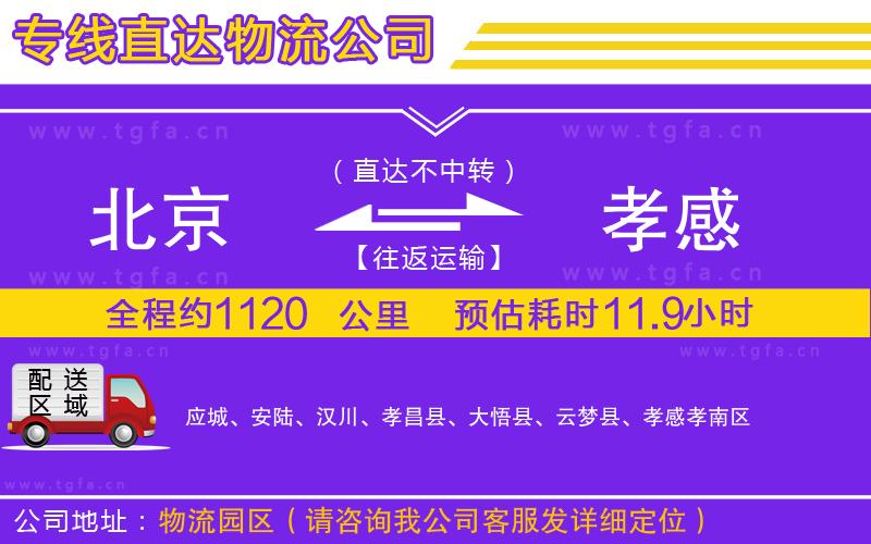 北京到孝感物流專線