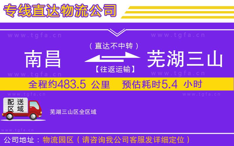 南昌到蕪湖三山區(qū)物流專線