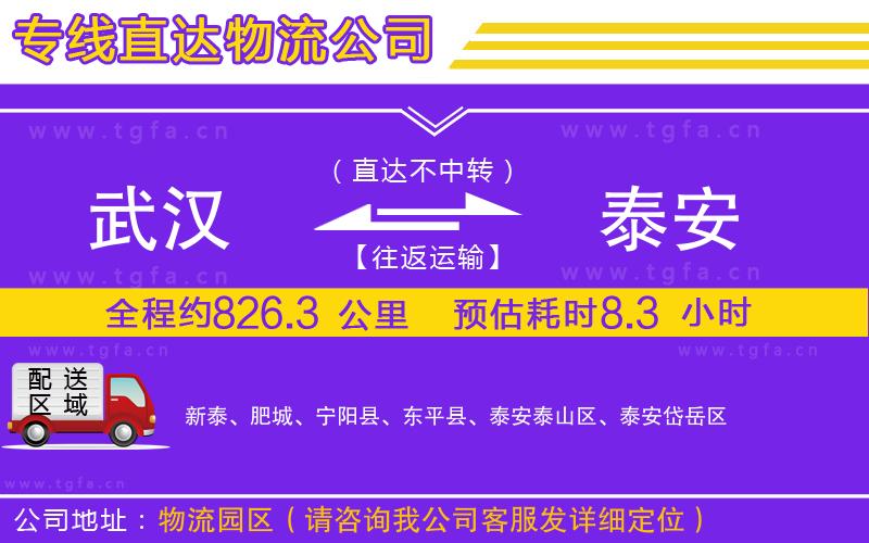 武漢到泰安物流公司