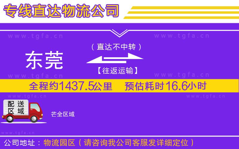 東莞到芒物流專線