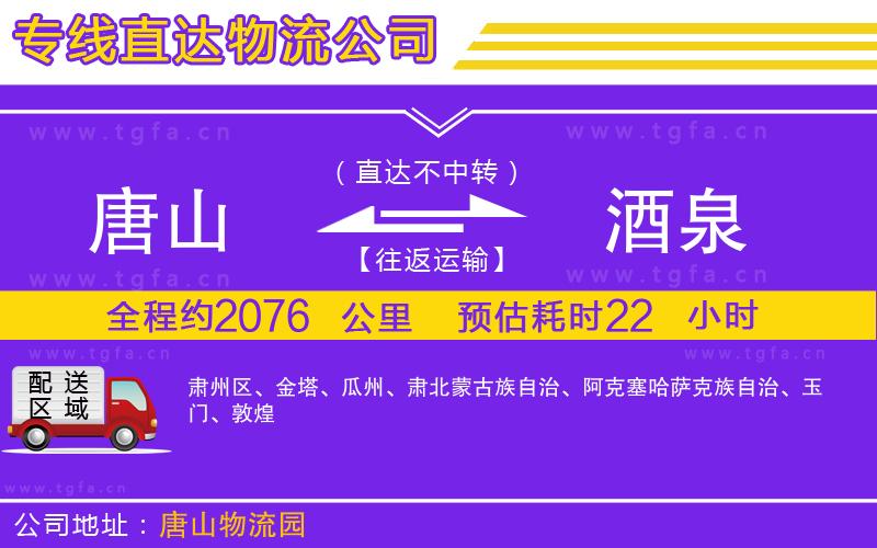 唐山到酒泉物流專線