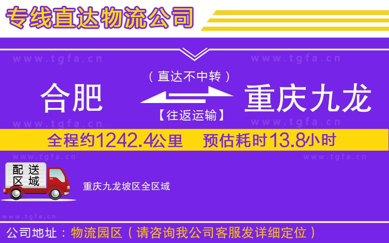 合肥到重慶九龍坡區(qū)物流公司