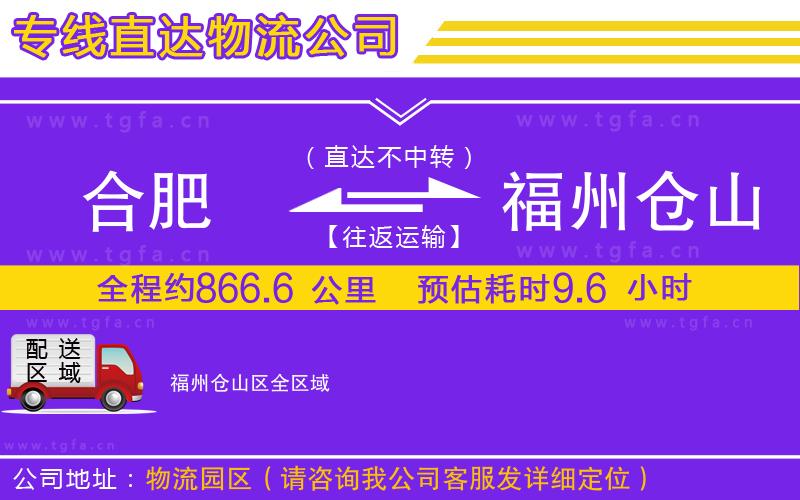 合肥到福州倉山區(qū)物流專線