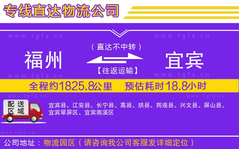 福州到宜賓物流專線