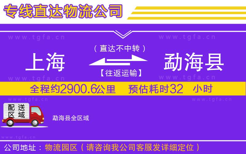 上海到勐?？h物流公司