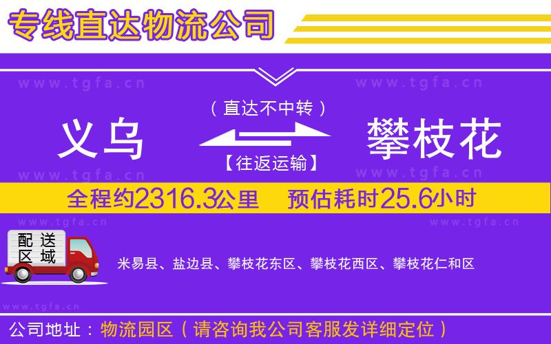 義烏到攀枝花物流專(zhuān)線