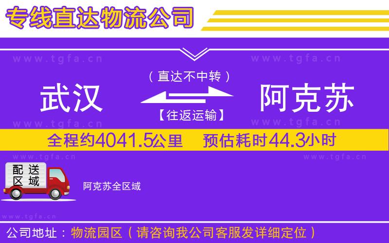 武漢到阿克蘇物流專線