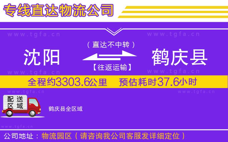 沈陽到鶴慶縣物流專線