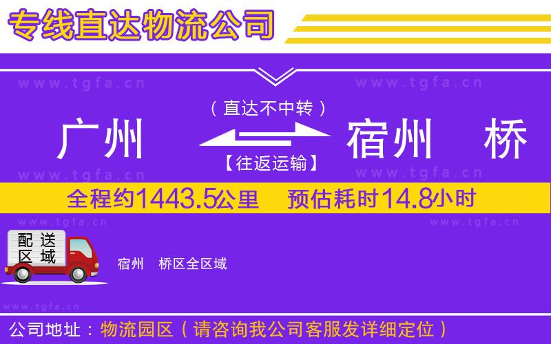 廣州到宿州埇橋區(qū)物流專線