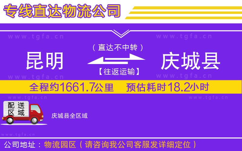 昆明到慶城縣物流公司