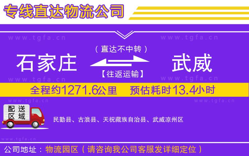 石家莊到武威物流專線