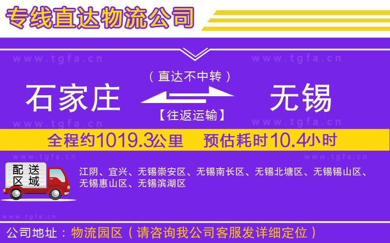 石家莊到無錫物流公司