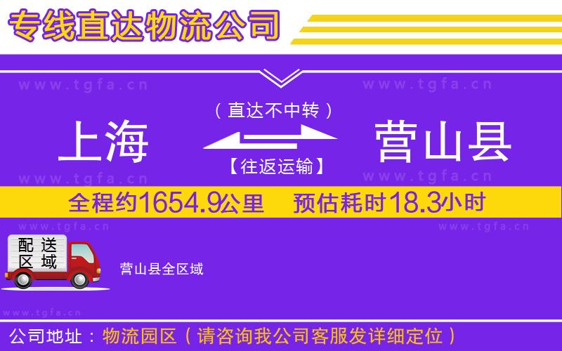 上海到營山縣物流公司