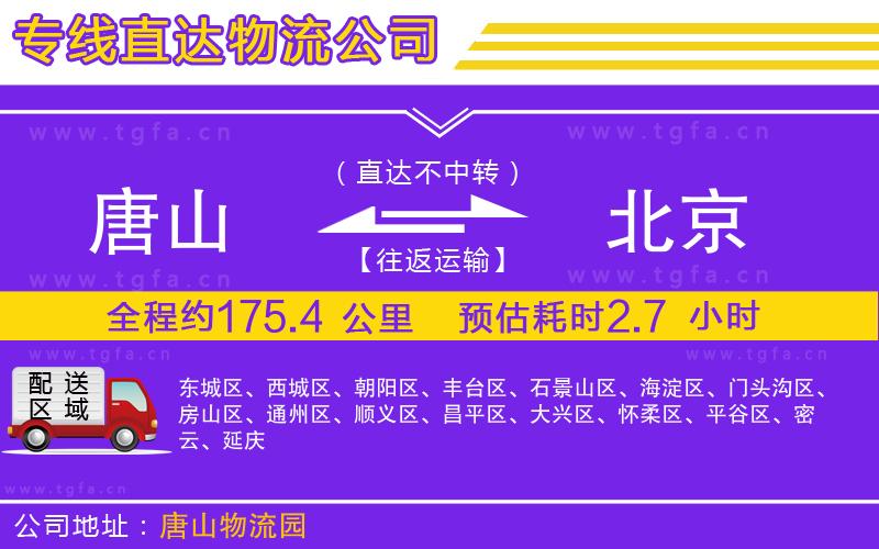 唐山到北京物流專線