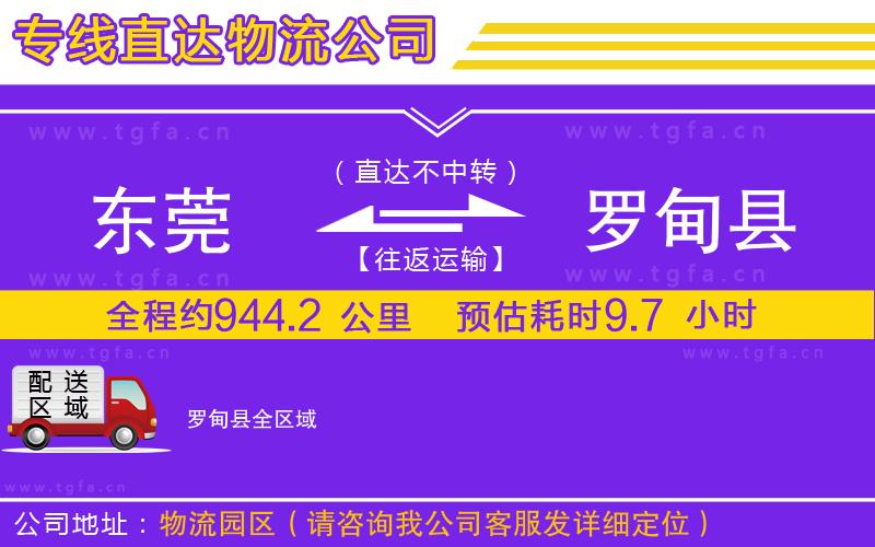 東莞到羅甸縣物流公司