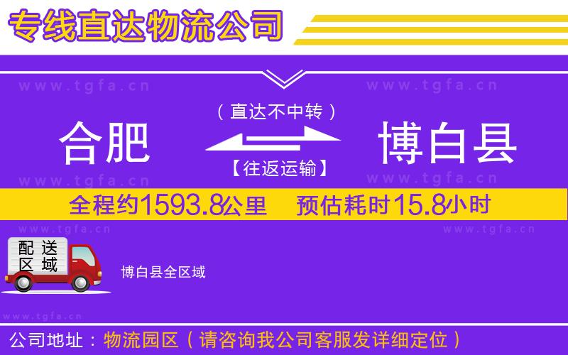 合肥到博白縣物流公司