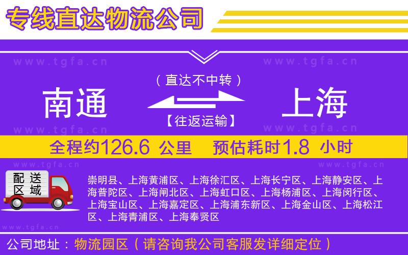 南通到上海物流公司