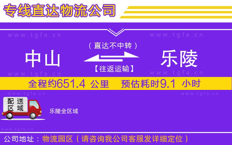 中山到樂陵物流公司