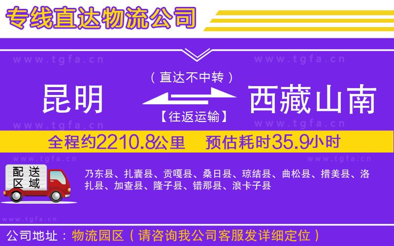 昆明到西藏山南地區(qū)物流公司