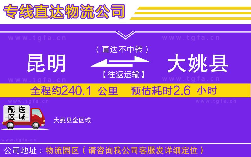 昆明到大姚縣物流公司