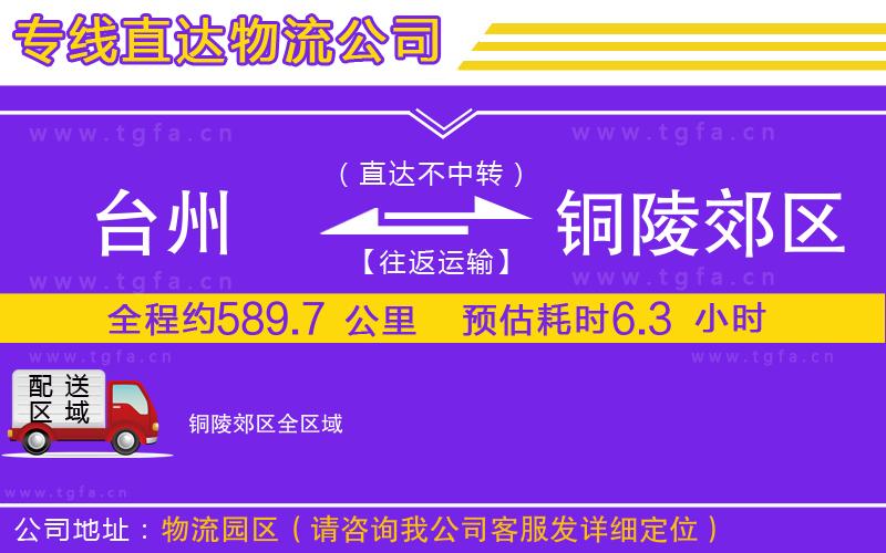 臺州到銅陵郊區(qū)物流公司