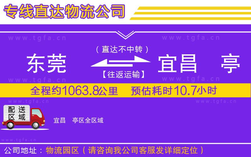 東莞到宜昌猇亭區(qū)物流專線