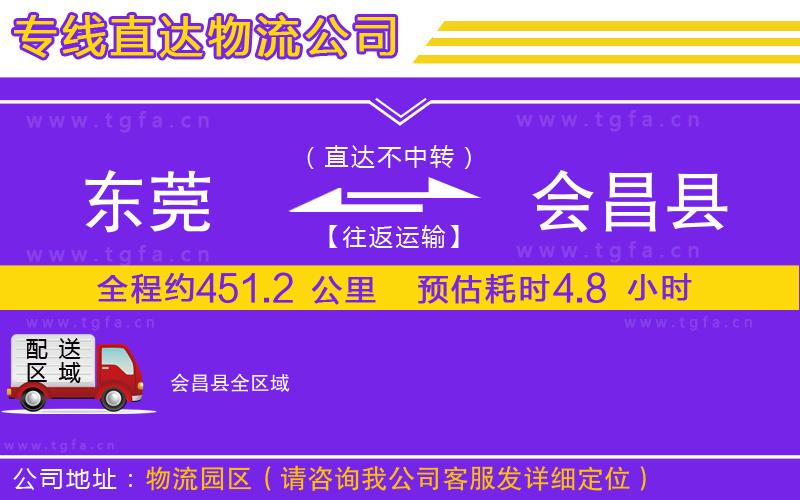 東莞到會昌縣物流專線
