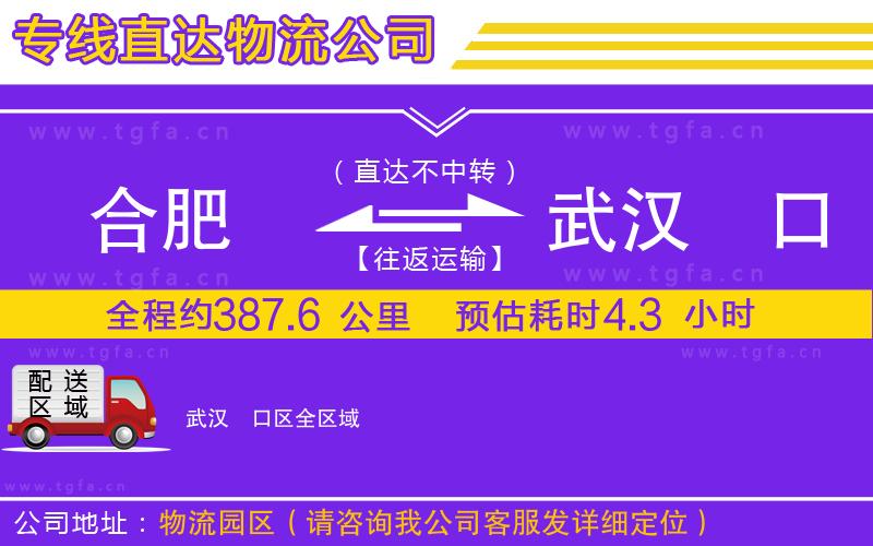 合肥到武漢硚口區(qū)物流公司