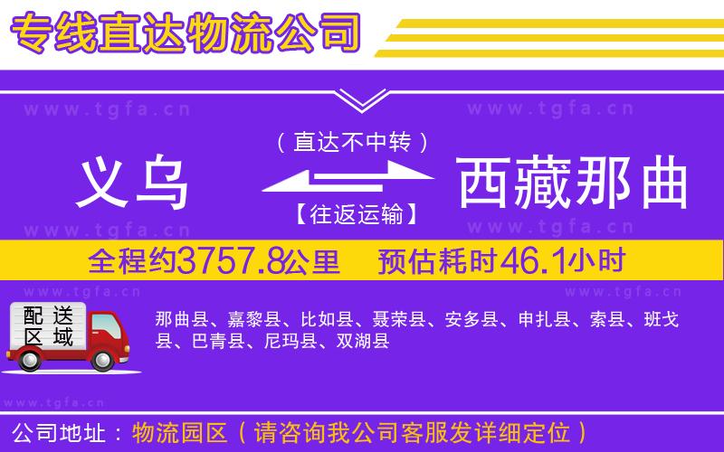 義烏到西藏那曲地區(qū)物流公司