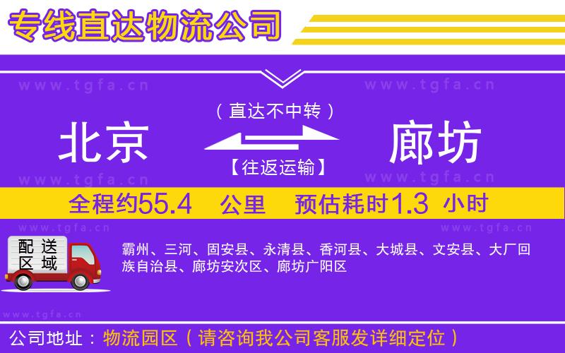 北京到廊坊物流專線