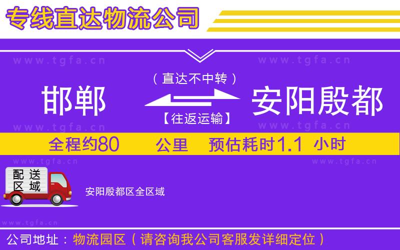 邯鄲到安陽殷都區(qū)物流公司