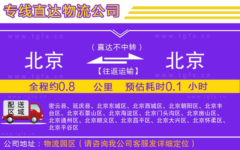 北京到北京物流專線