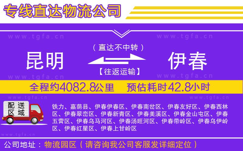 昆明到伊春物流專線