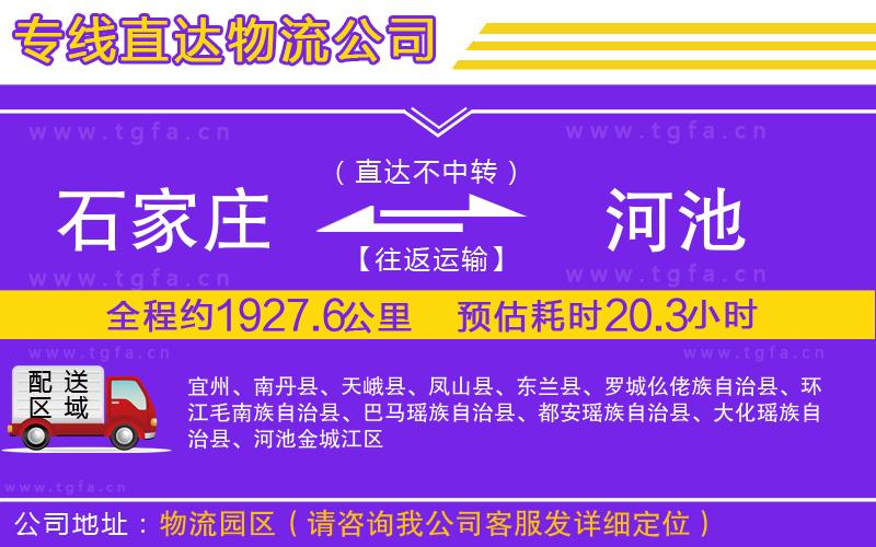 石家莊到河池物流公司