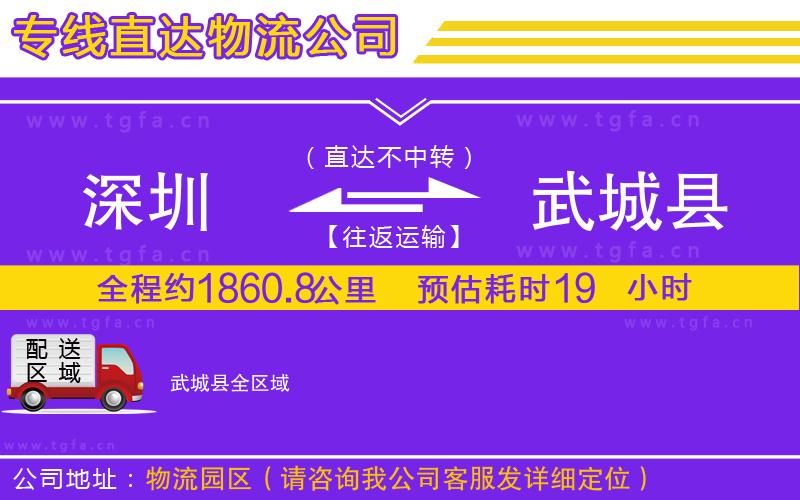 深圳到武城縣物流公司