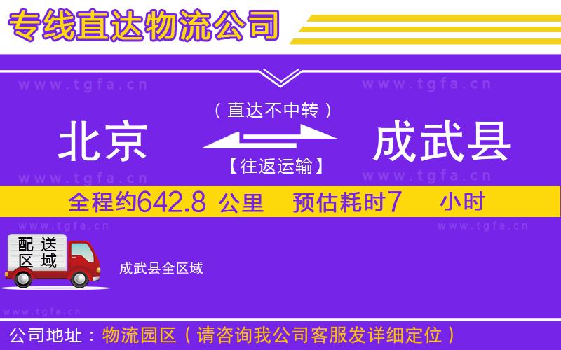 北京到成武縣物流公司
