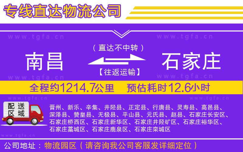 南昌到石家莊物流專線