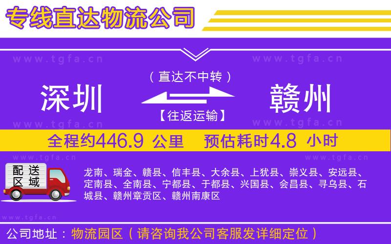 深圳到贛州物流專線