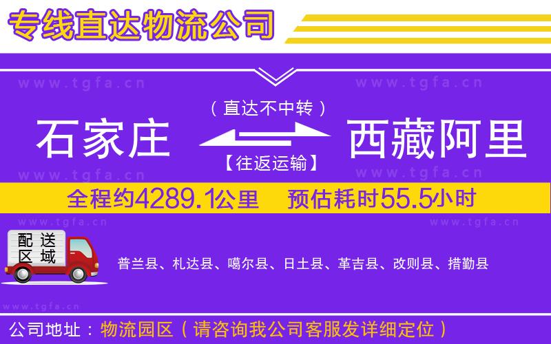 石家莊到西藏阿里地區(qū)物流公司
