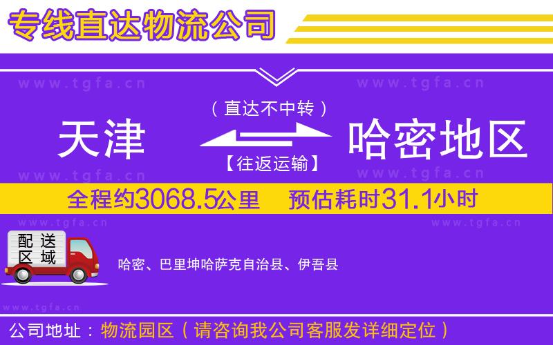 天津到哈密地區(qū)物流專線