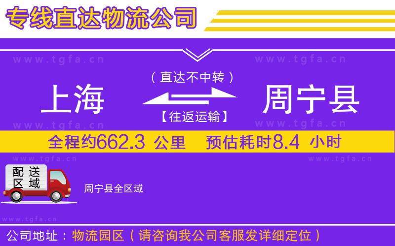 上海到周寧縣物流專(zhuān)線