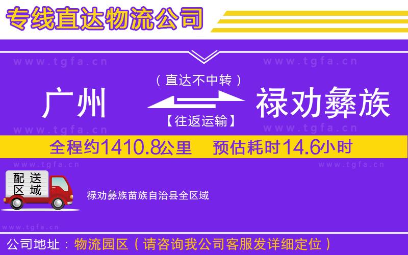 廣州到祿勸彝族苗族自治縣物流專線