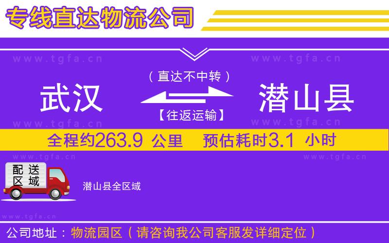 武漢到潛山縣物流專線