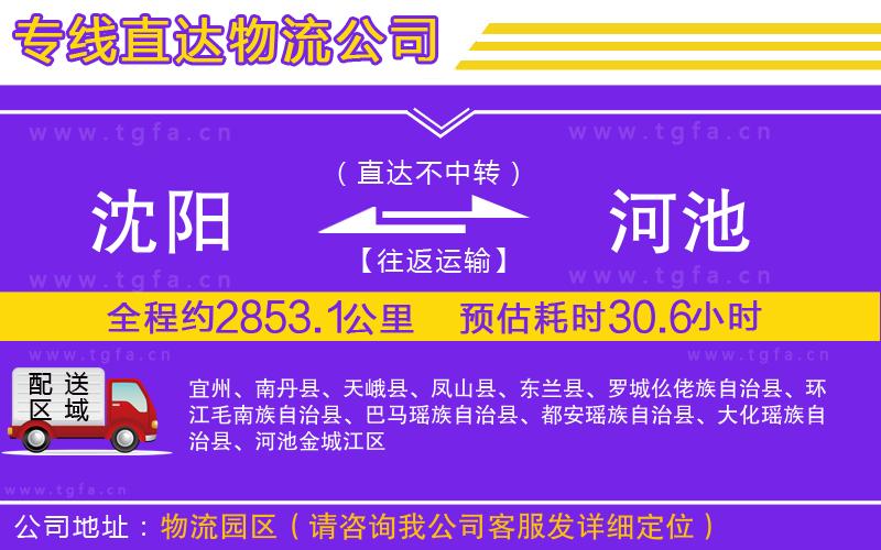 沈陽到河池物流專線