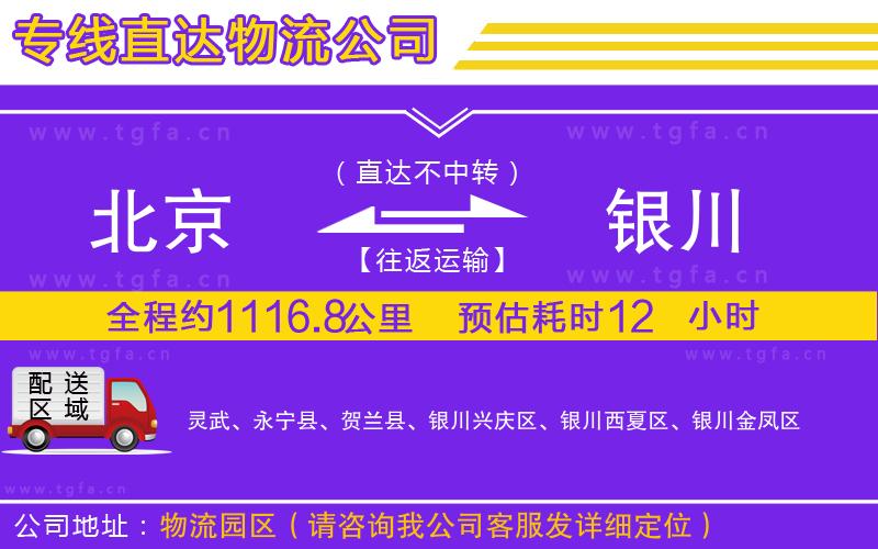 北京到銀川物流專(zhuān)線