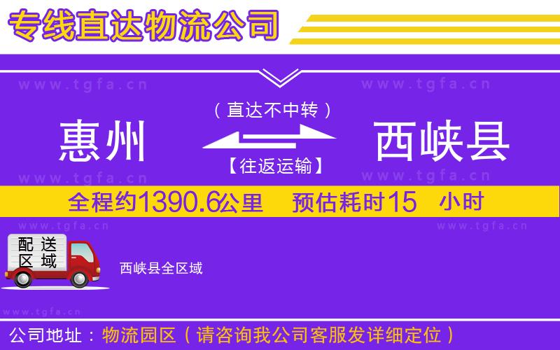 惠州到西峽縣物流專線