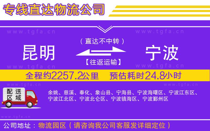 昆明到寧波物流專線