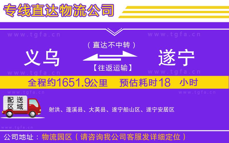 義烏到遂寧物流公司